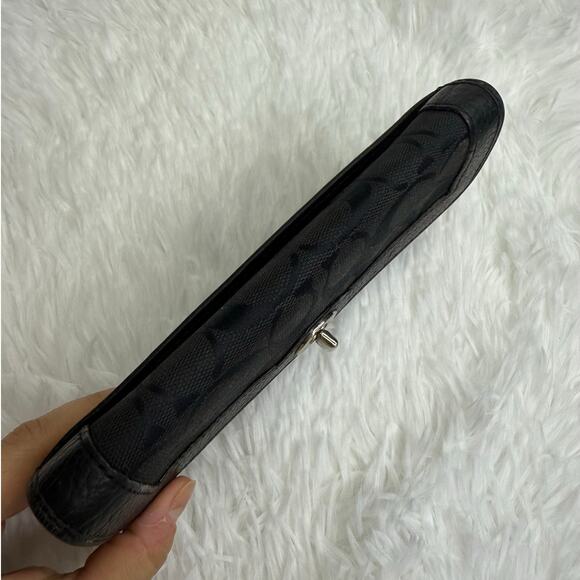 COACH Black Signature Canvas Wallet - Picture 5 of 11